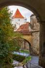 Romania Brasov. The alley behind walls Art Print